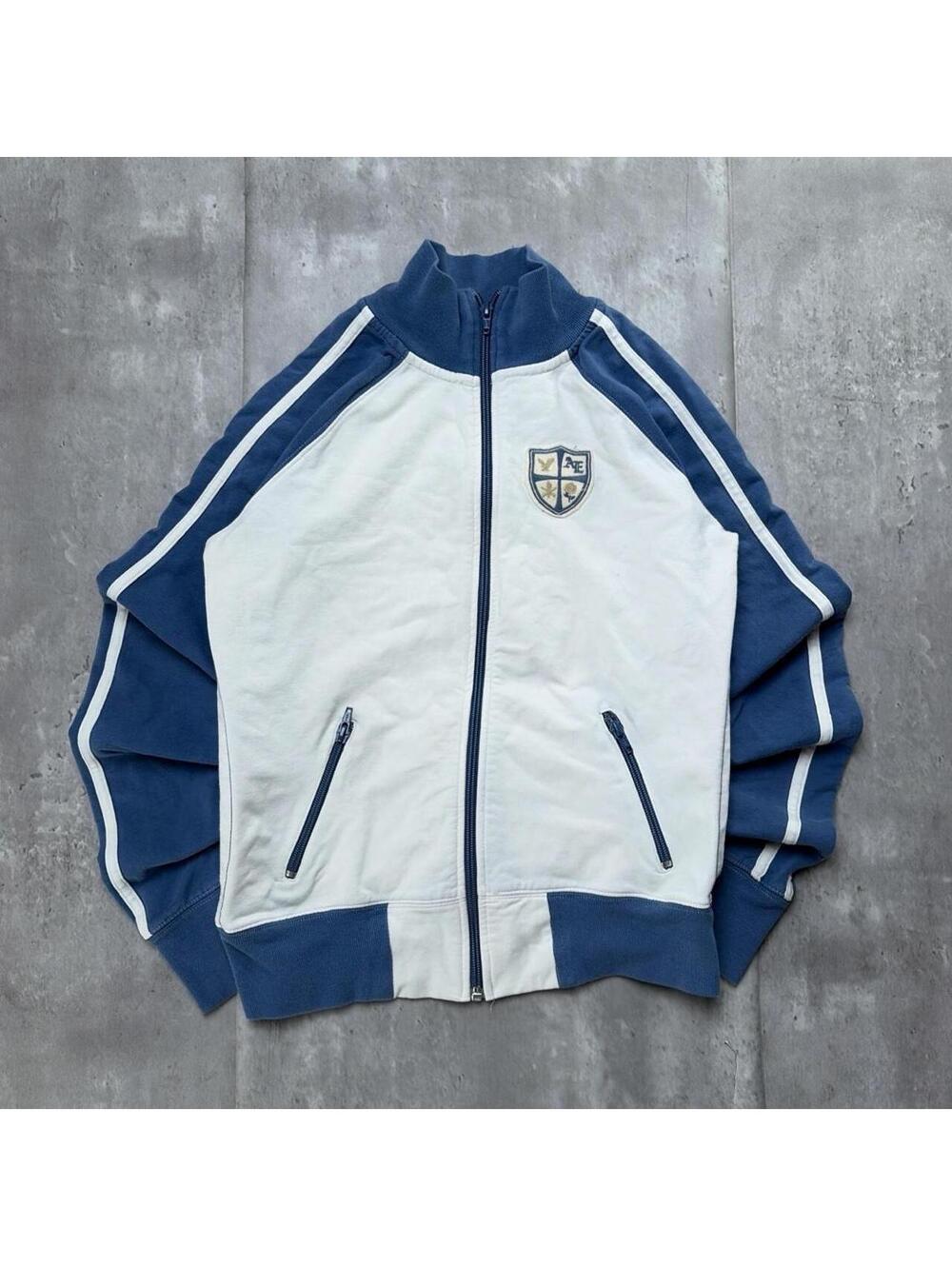 Y2K American Eagle Grunge Athletic Skater Zip Up Jacket